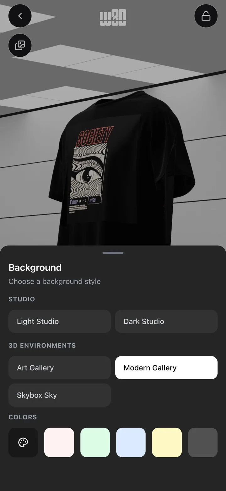 w3D background controls